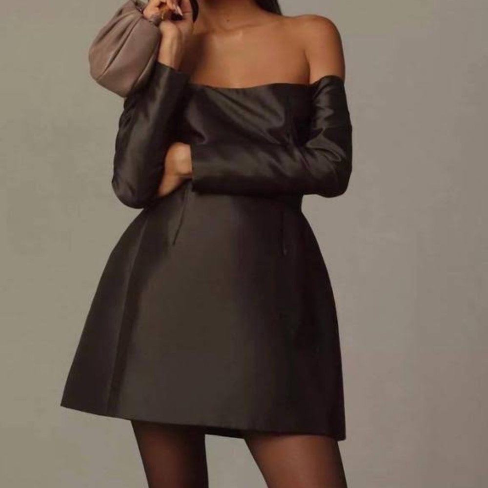 Hutch Black off the shoulder mini dress